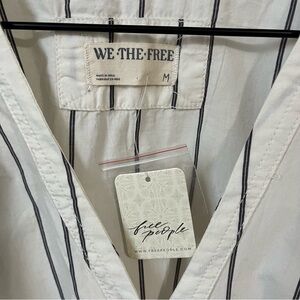 Free People We the Free NWT Farmhouse Fresh Ivory Boho Tie Back Hi Lo Women’s M